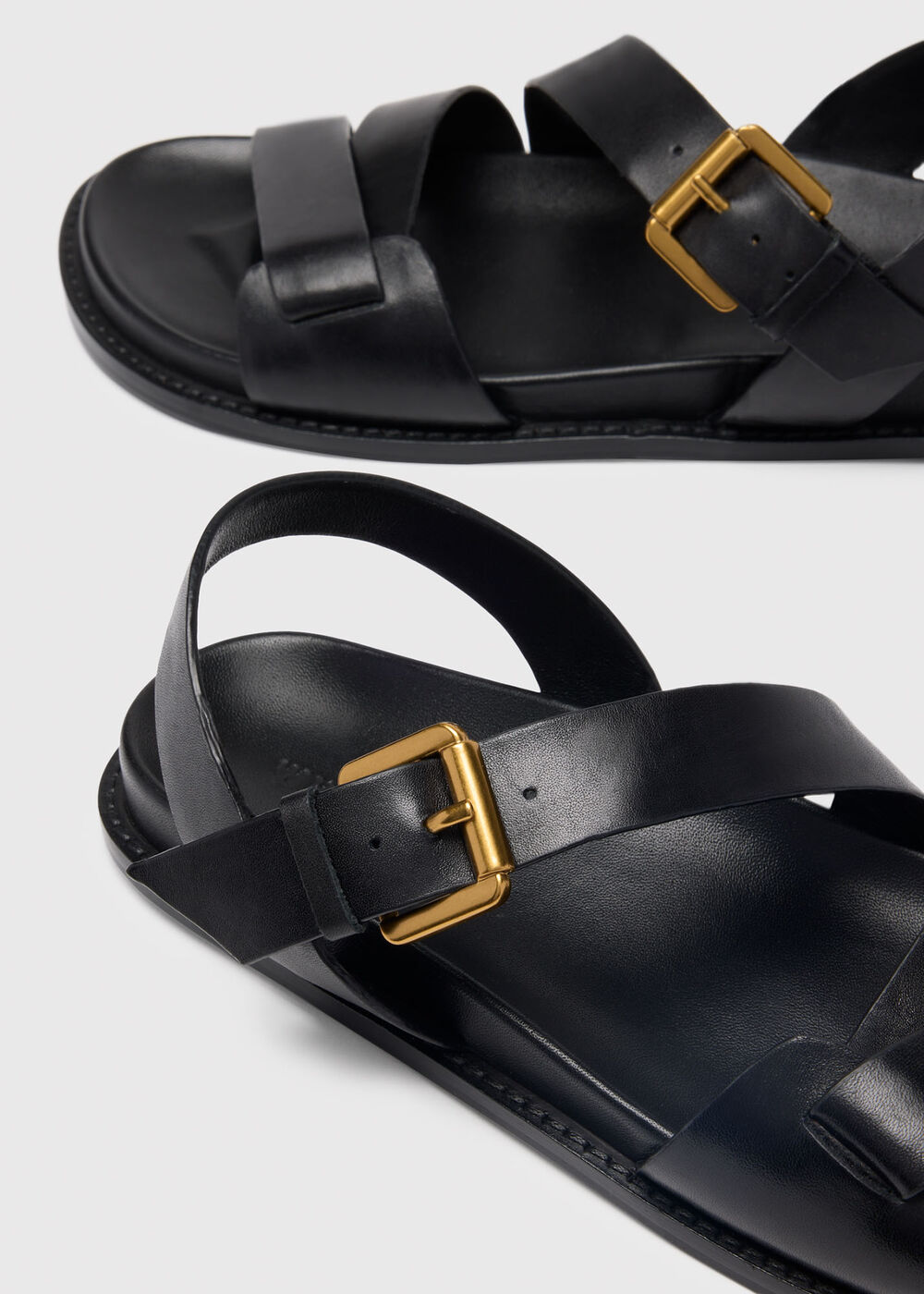 Asymmetric Buckle Sandal