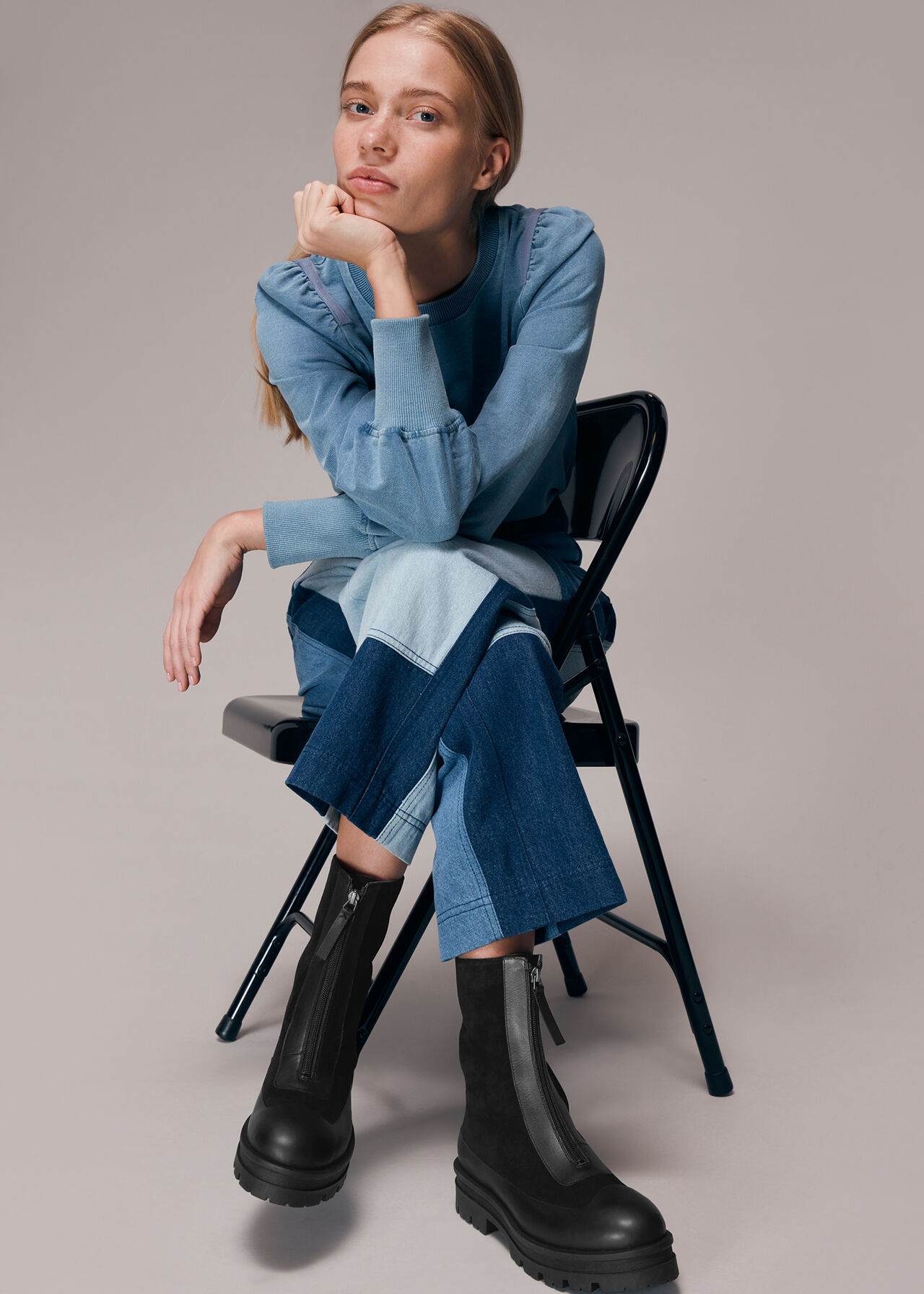 Black Barkley Zip Front Boot WHISTLES Whistles