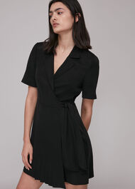 Beth Pleat Detail Wrap Dress