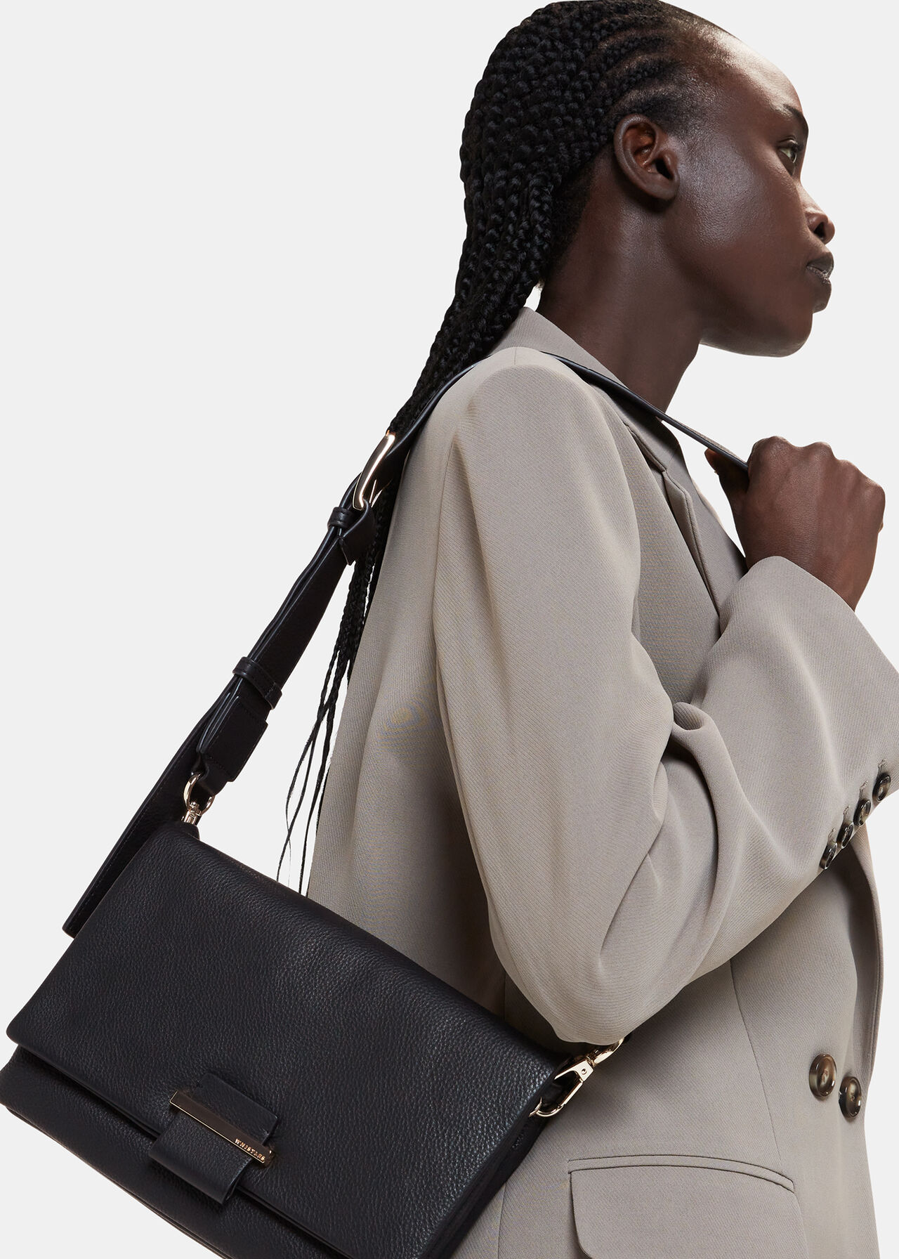 Black Teo Crossbody Bag WHISTLES