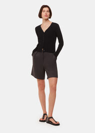 Ribbed V neck Cardigan