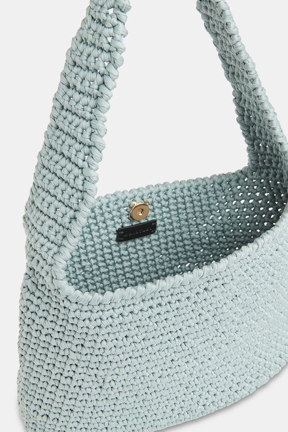 Blue Adaline Crochet Shoulder Bag