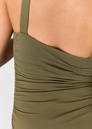 Textured Side Ruched Swimsuit