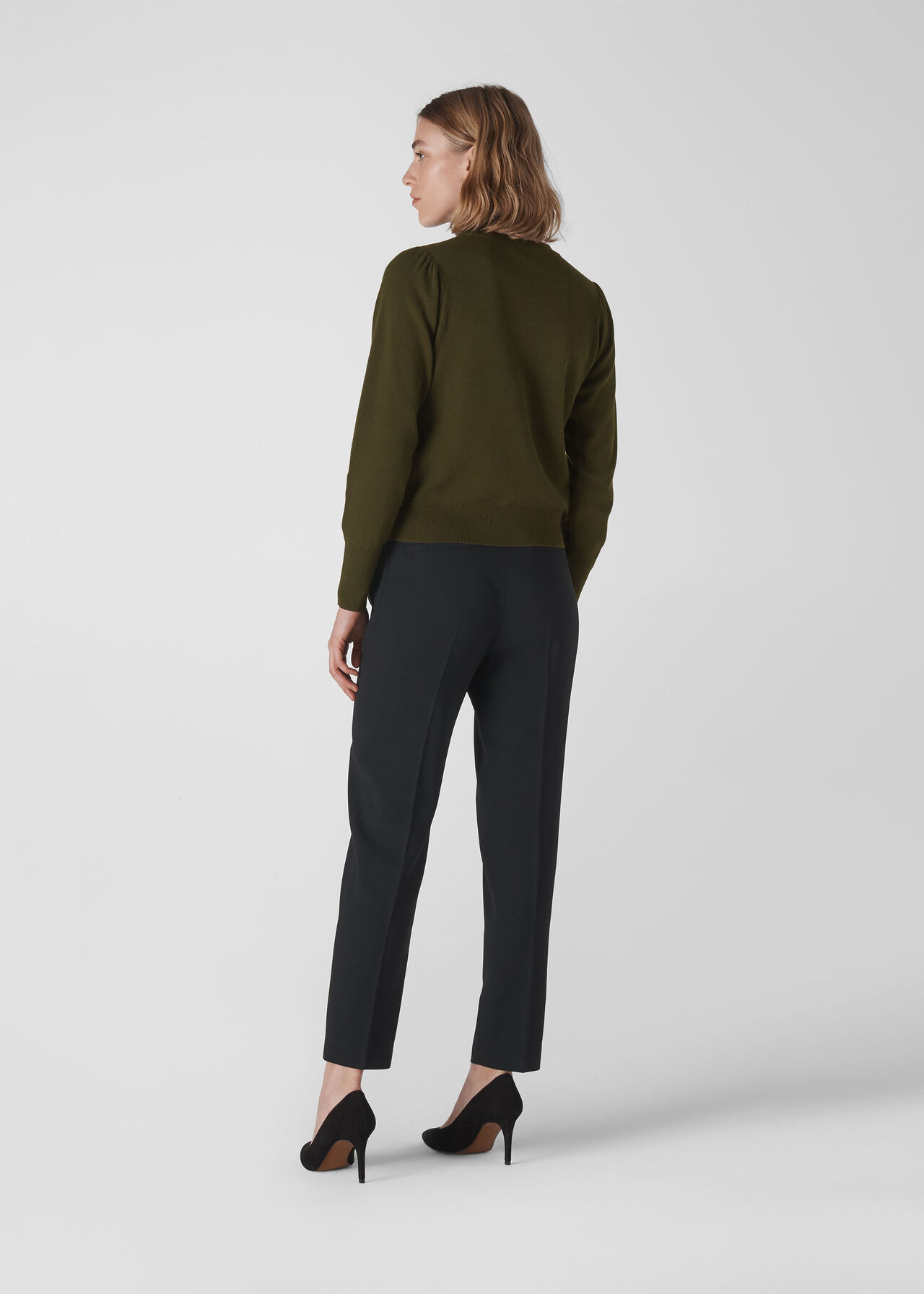 Puff Sleeve Knit Khaki