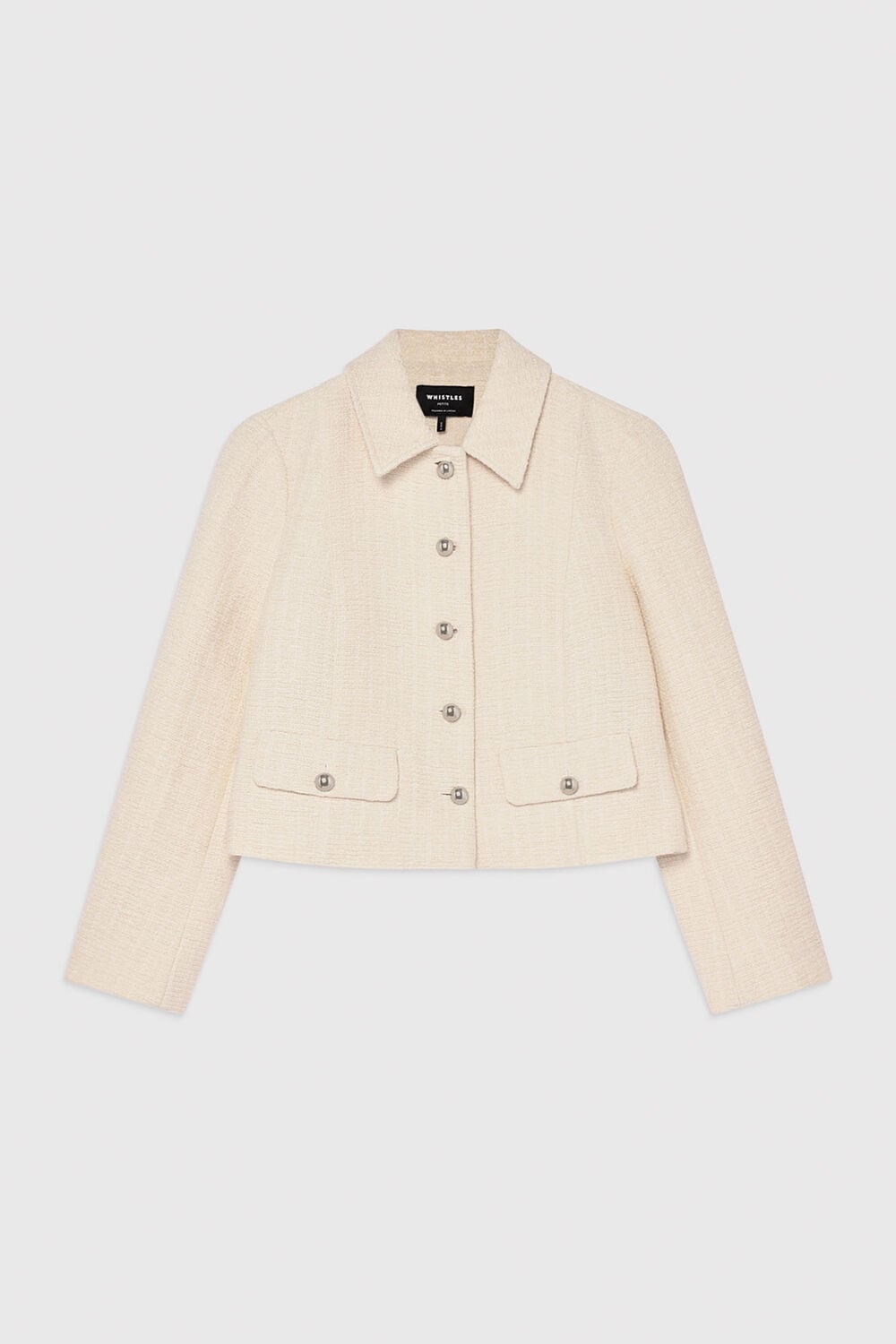 Ivory Petite Cropped Boucle Jacket
