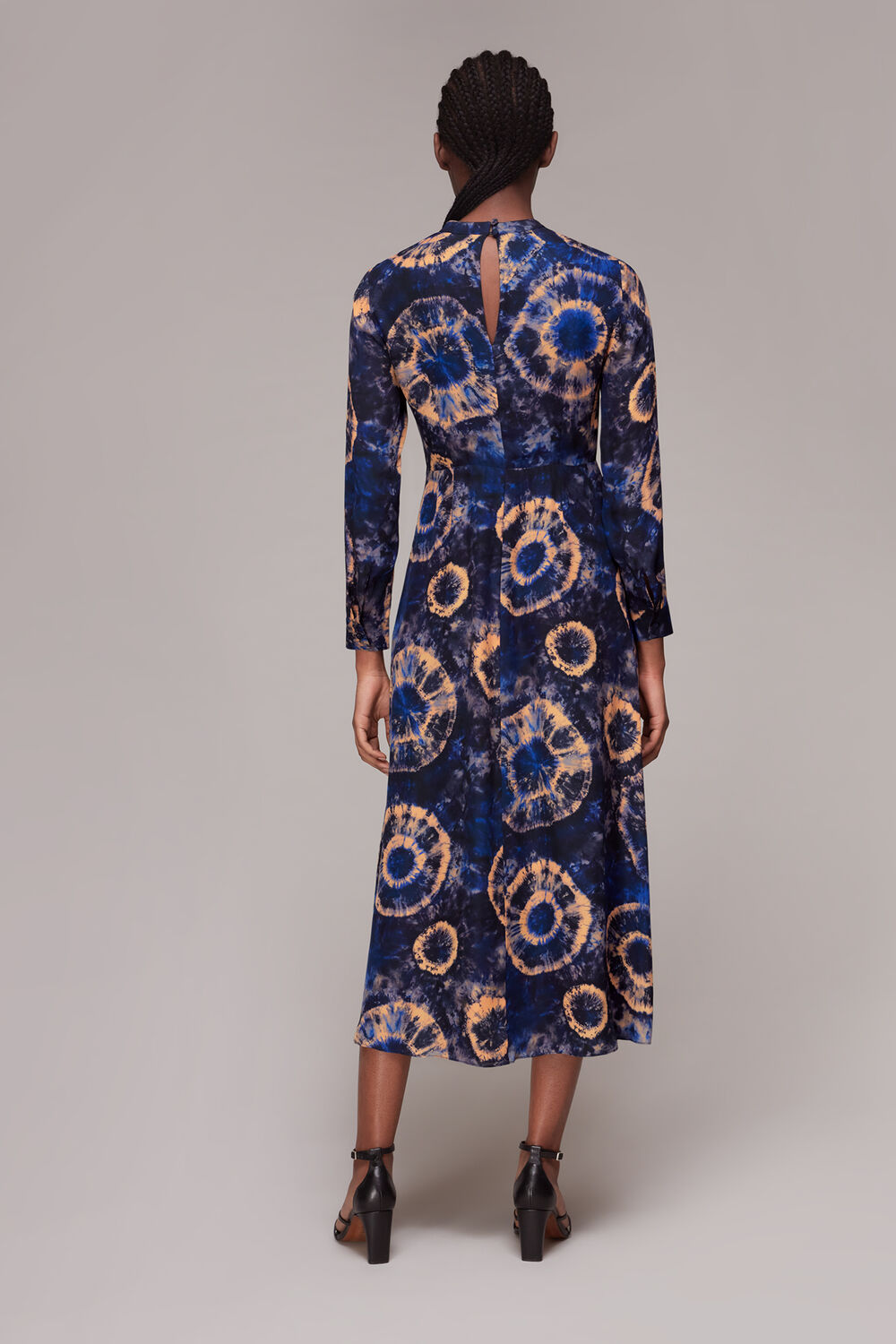 Elena Tie Dye Silk Midi Dress