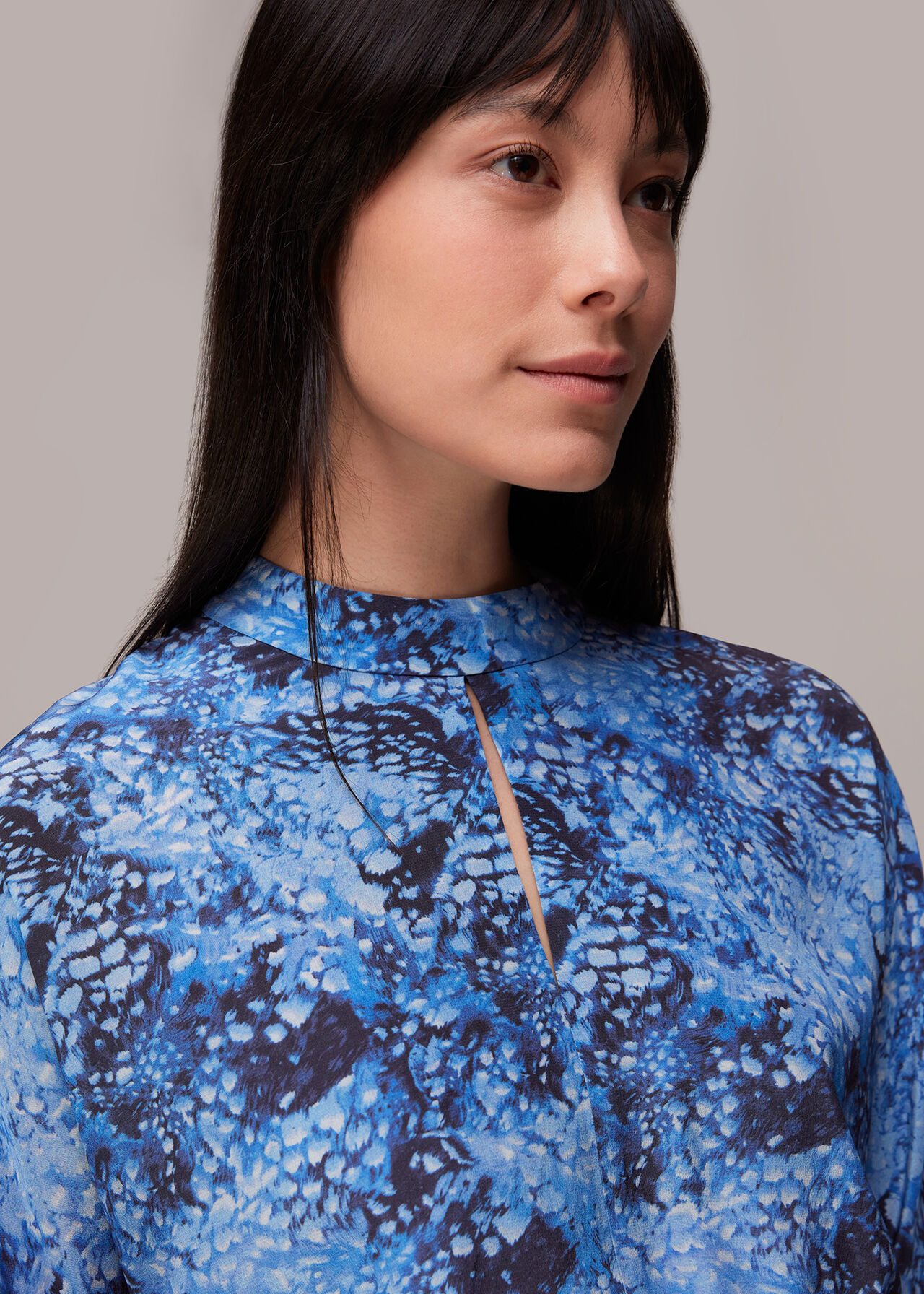 Snow Flurry Silk Top