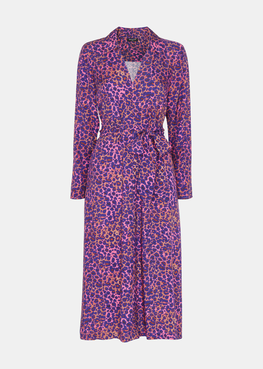 Petite Mottled Leopard Midi Dress