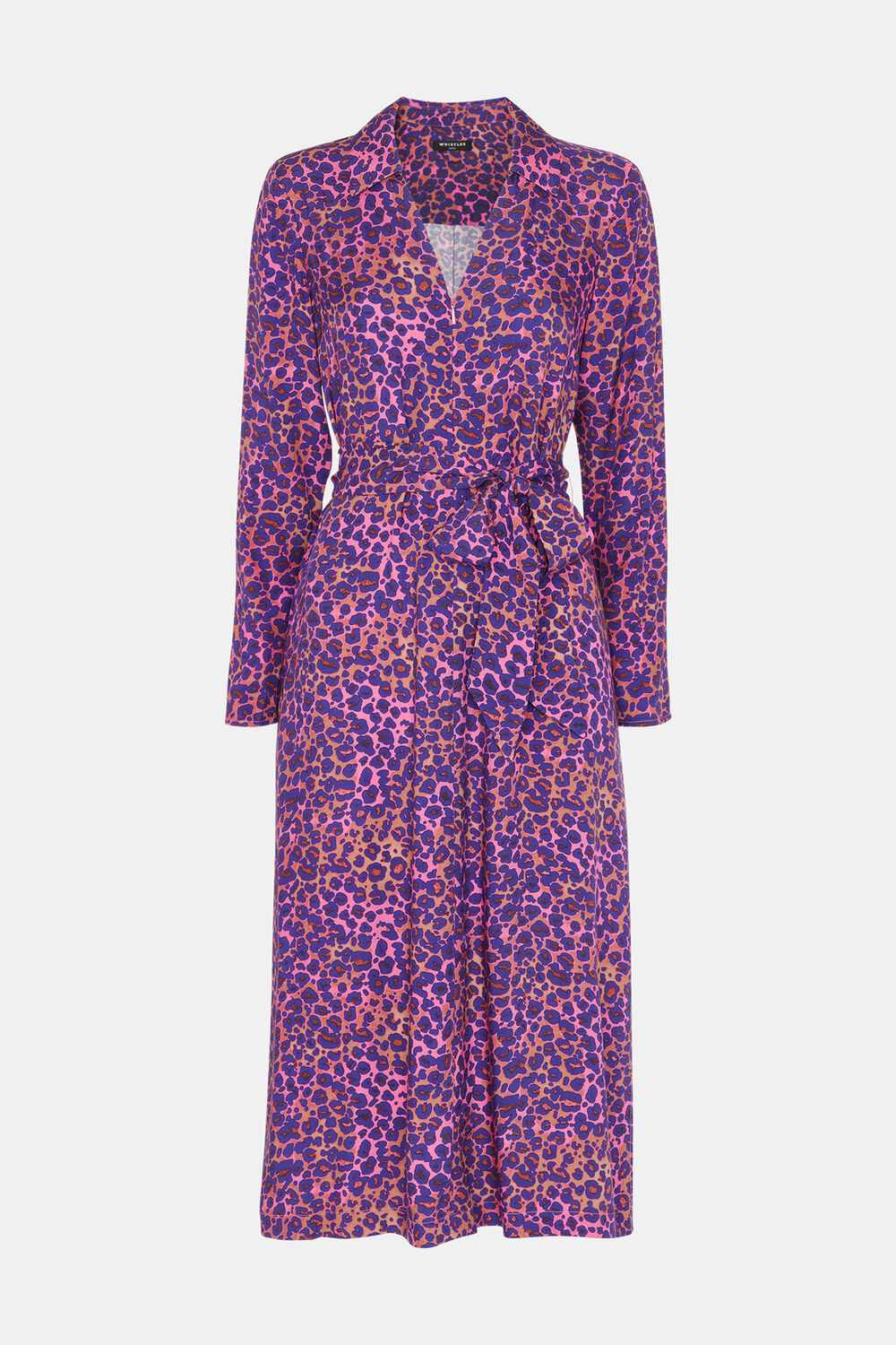Petite Mottled Leopard Midi Dress