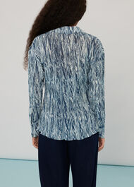 Marble Stripe Plisse Shirt