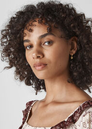 Mini Hoop Sphere Earring Gold