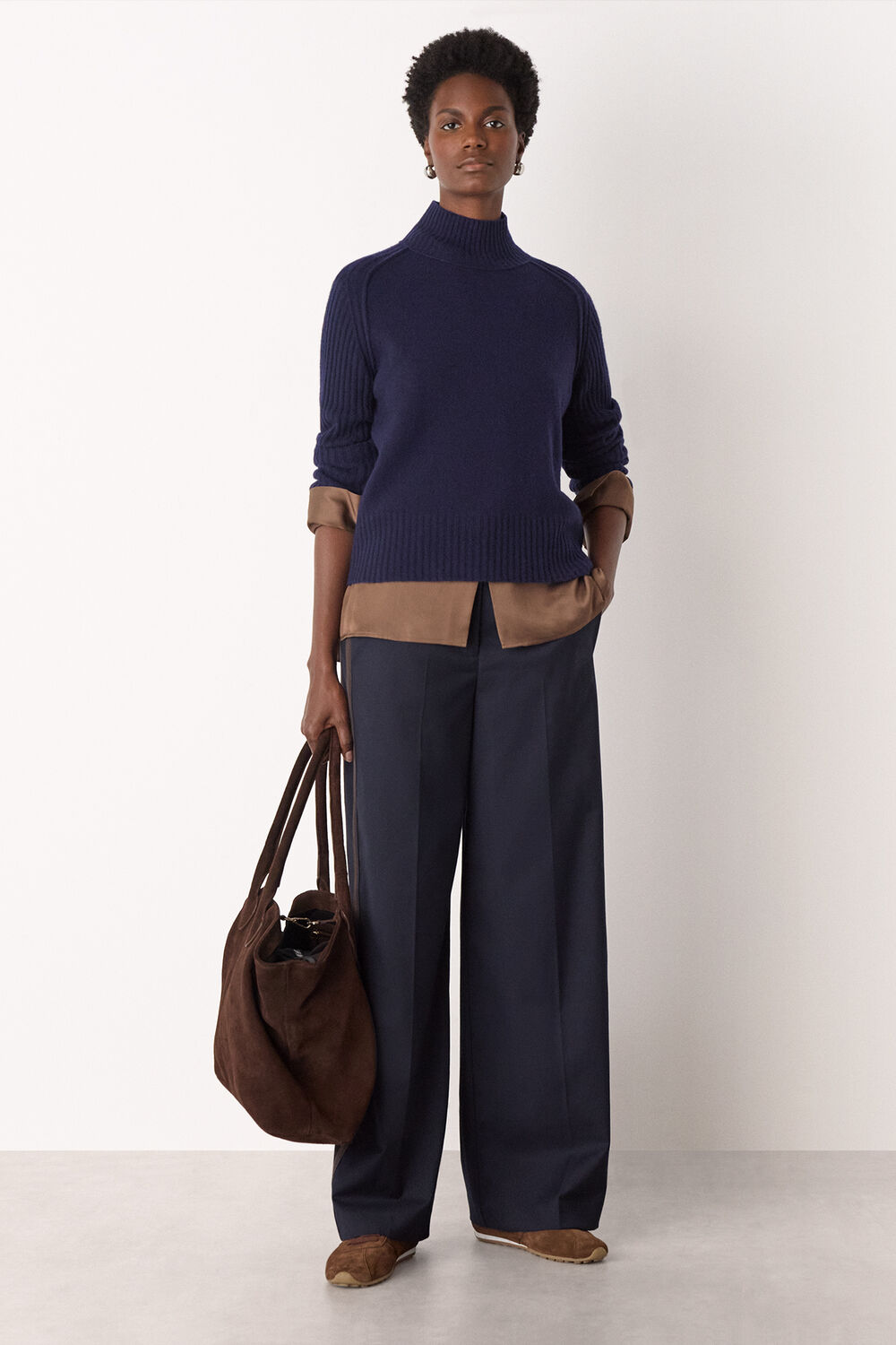 Wool Funnel Neck Knit