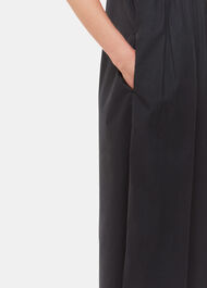 Ruffle Strap Poplin Midi Dress