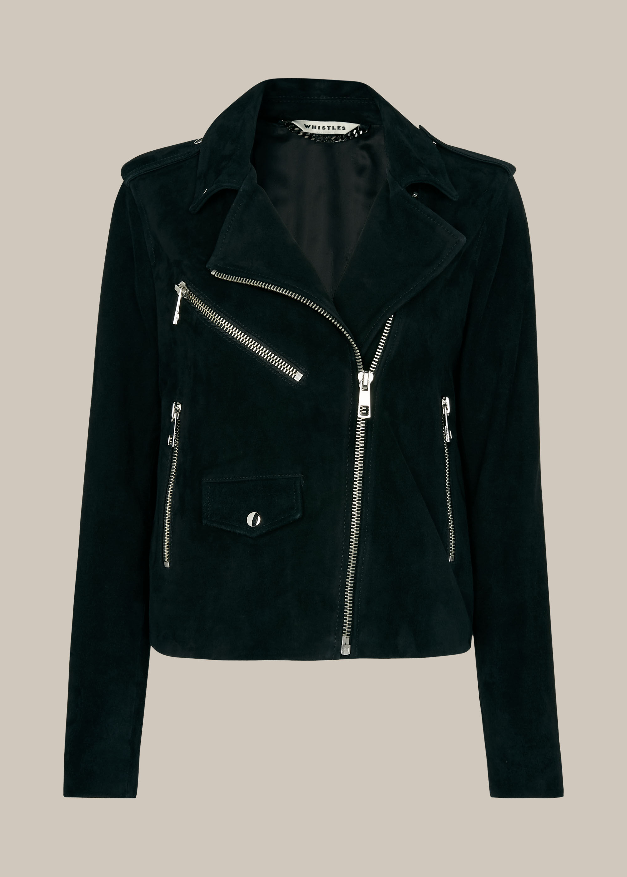 Whistles black leather jacket best sale