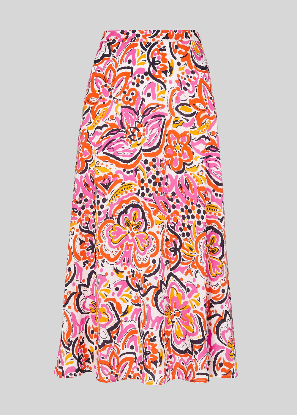 Art Floral Print Skirt Multicolour
