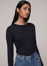 Annie Sparkle Knit Navy