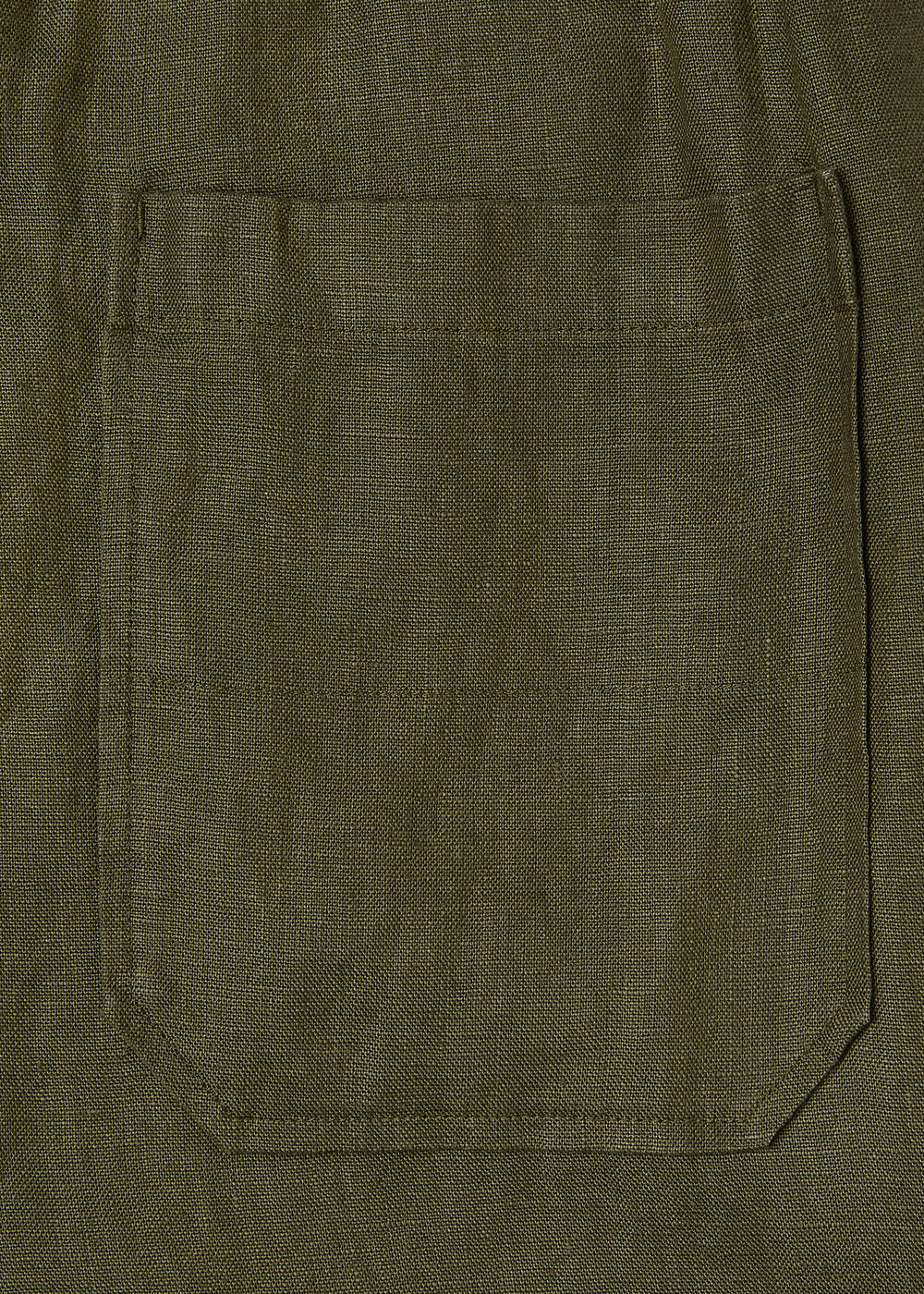 Linen Barrel Leg Trouser