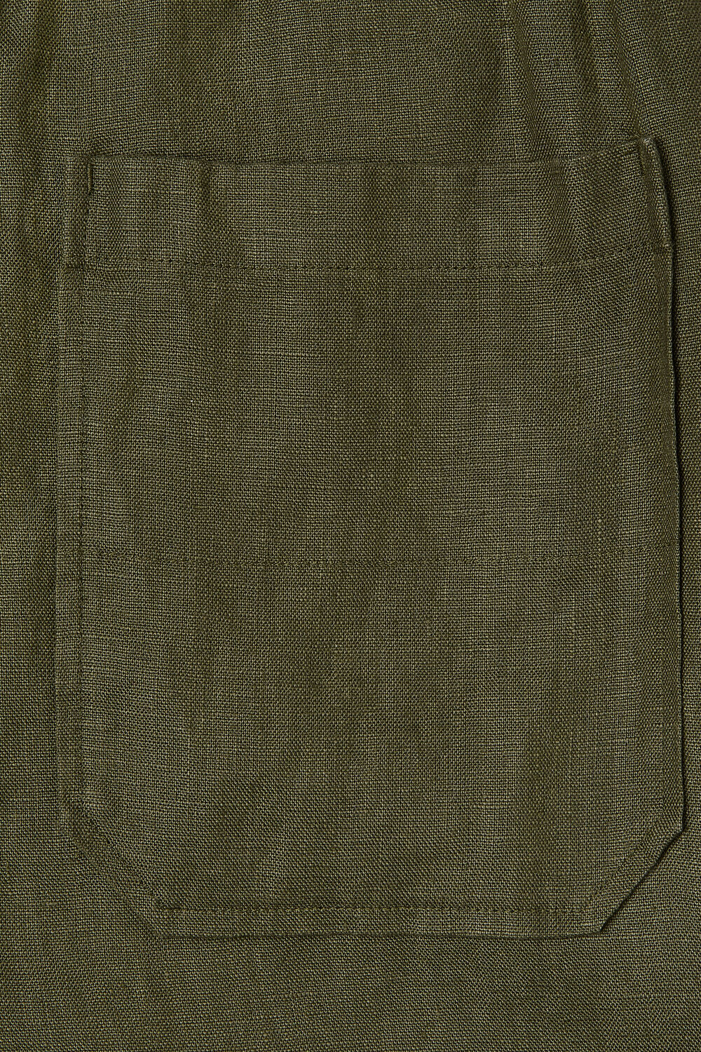 Linen Barrel Leg Trouser