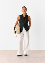 Petite Leona Linen Blend Trouser