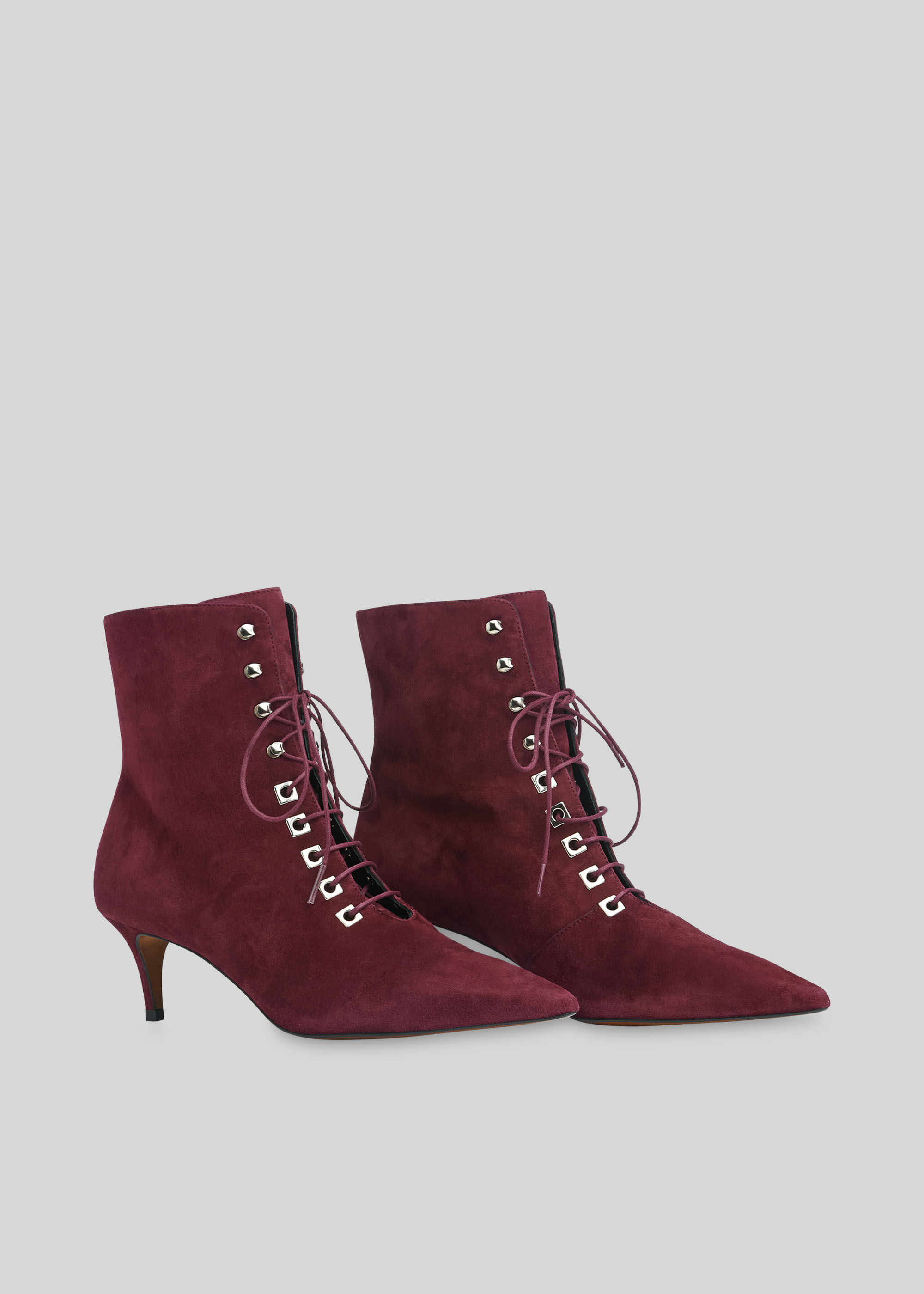 Burgundy kitten hotsell heel boots