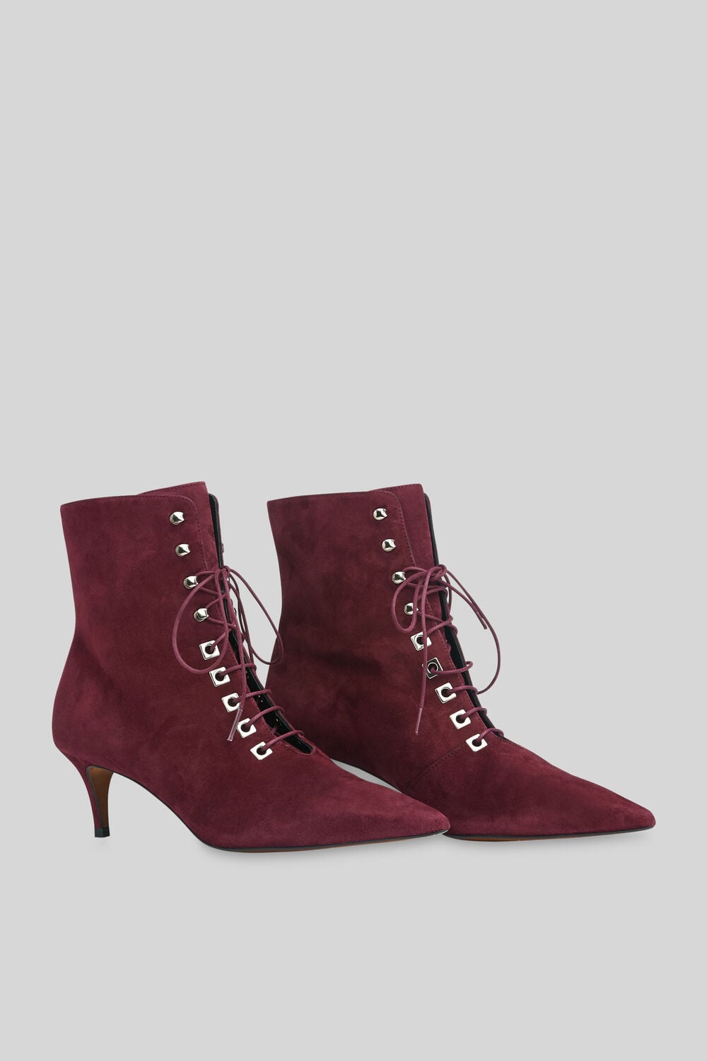 Celeste Kitten Heel Boot Burgundy