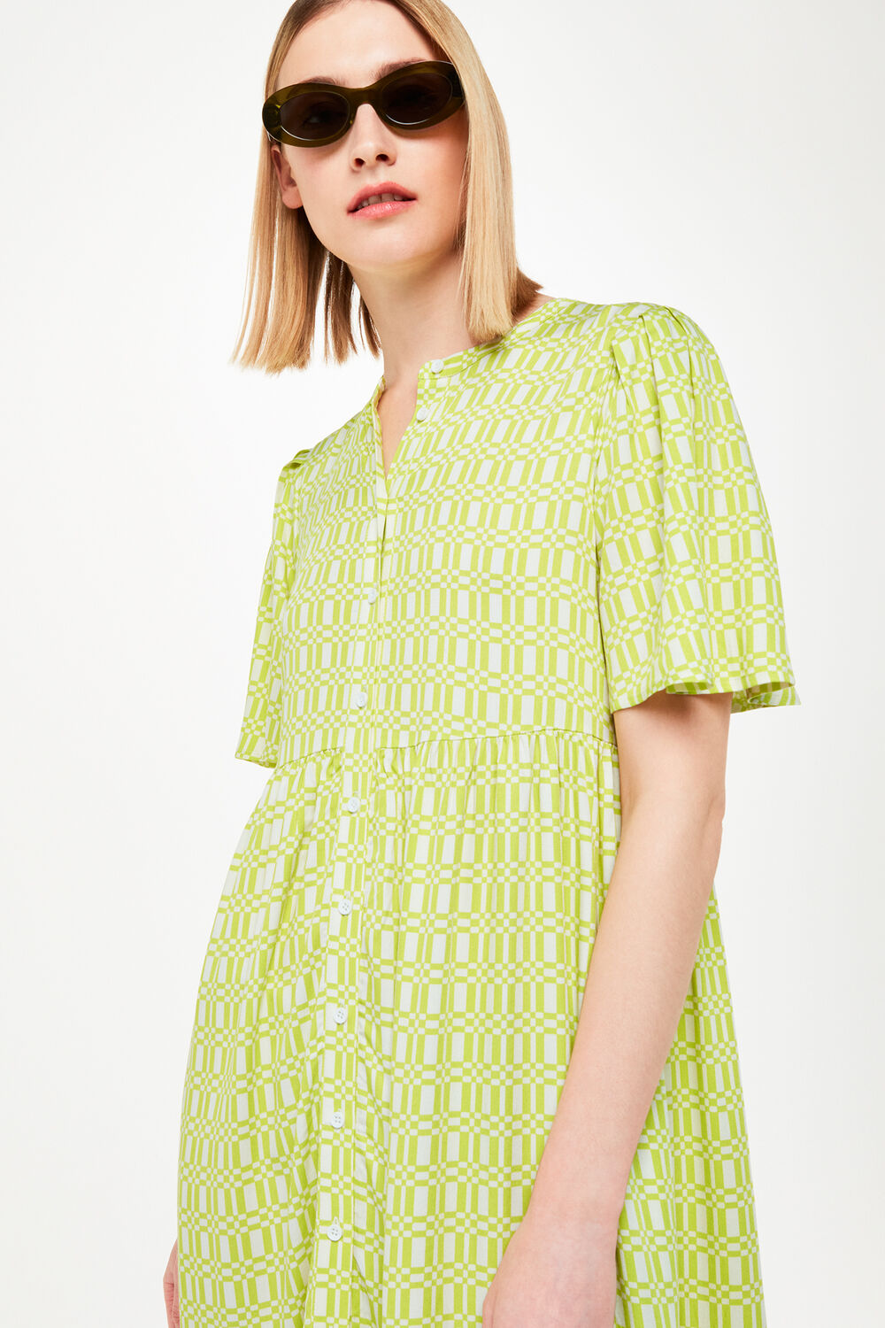 Link Check Trapeze Dress