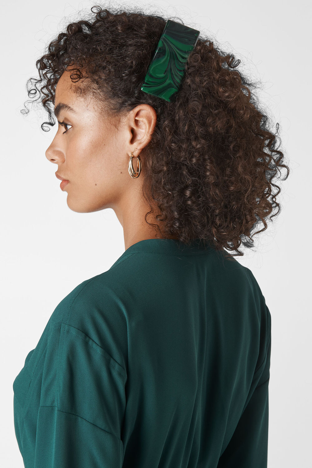 Resin Hair Clip Green