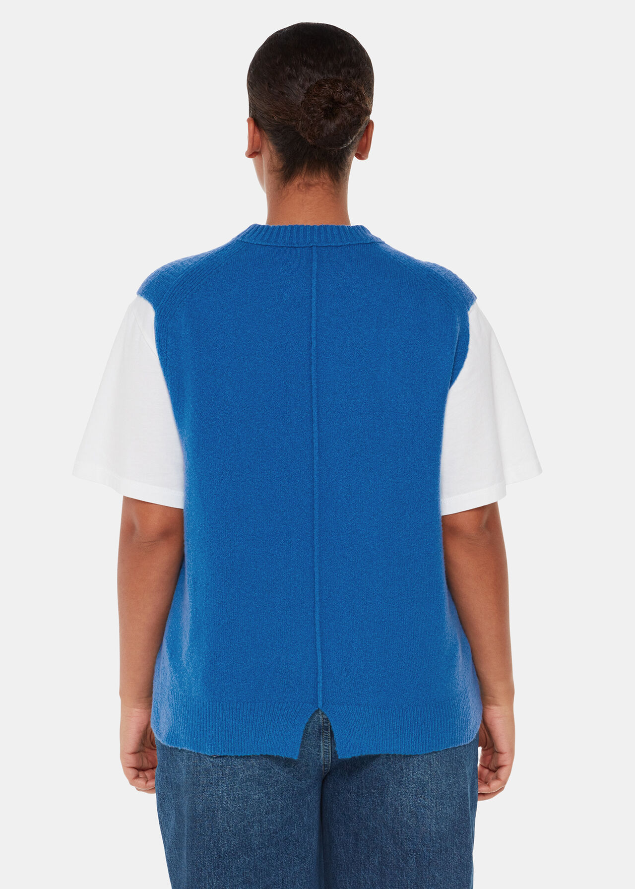 Blue Textured Rib Tank | WHISTLES