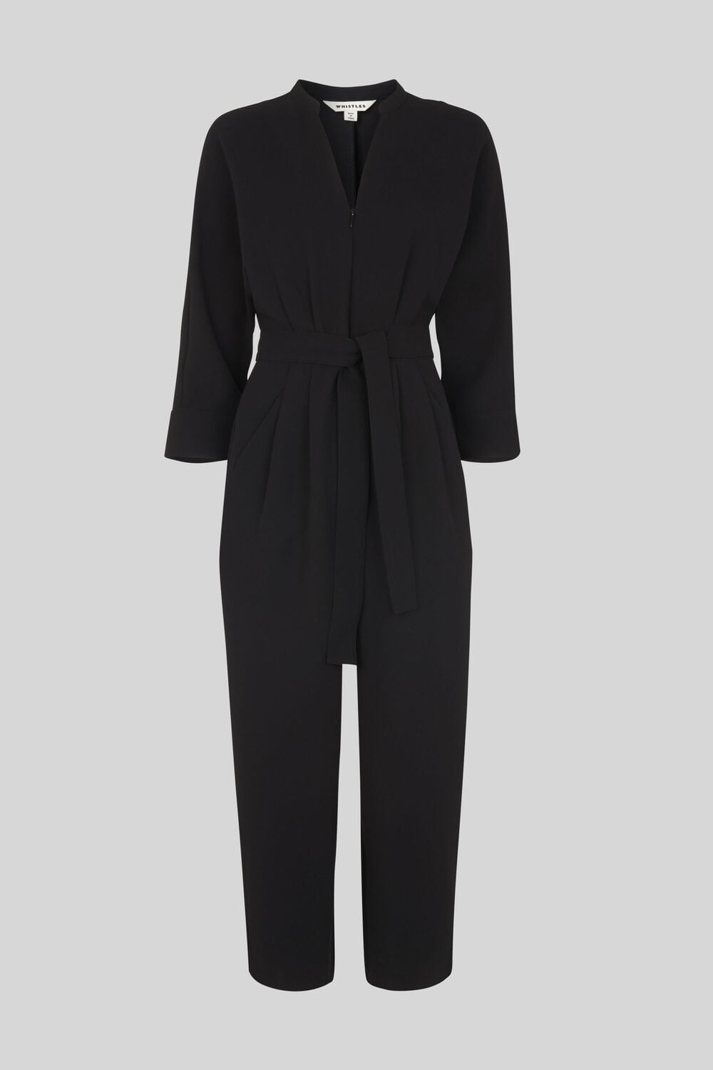 Arabella Crepe Tie Jumpsuit Black