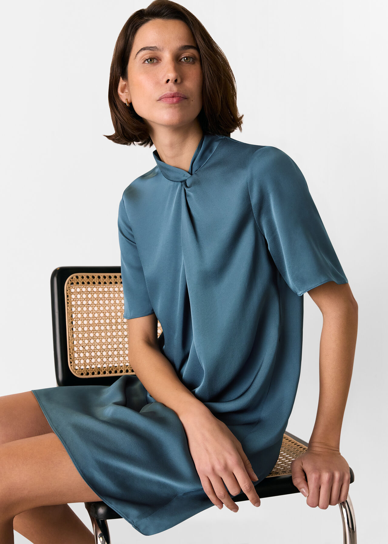 Cara Twist Neck Mini Dress