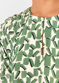 Petite Abstract Squares Midi Dress