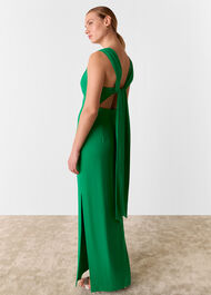 Tie Back Maxi Dress Green