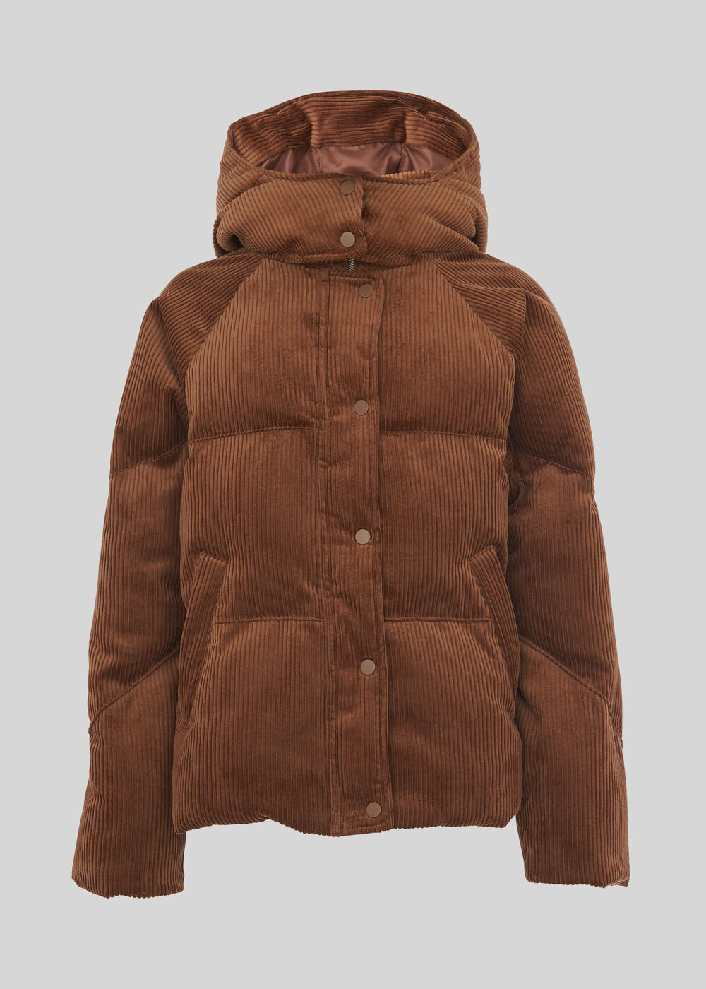 Casey Cord Puffer Jacket Brown