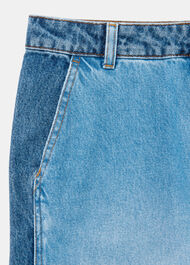 Patchwork Barrel Leg Jean