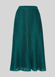 Sparkle Pleated Skirt Green