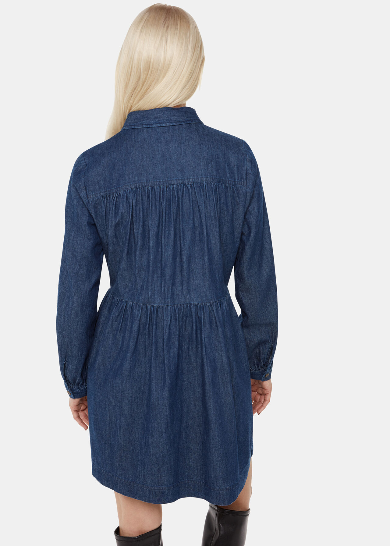 Petite Winnie Chambray Denim Dress