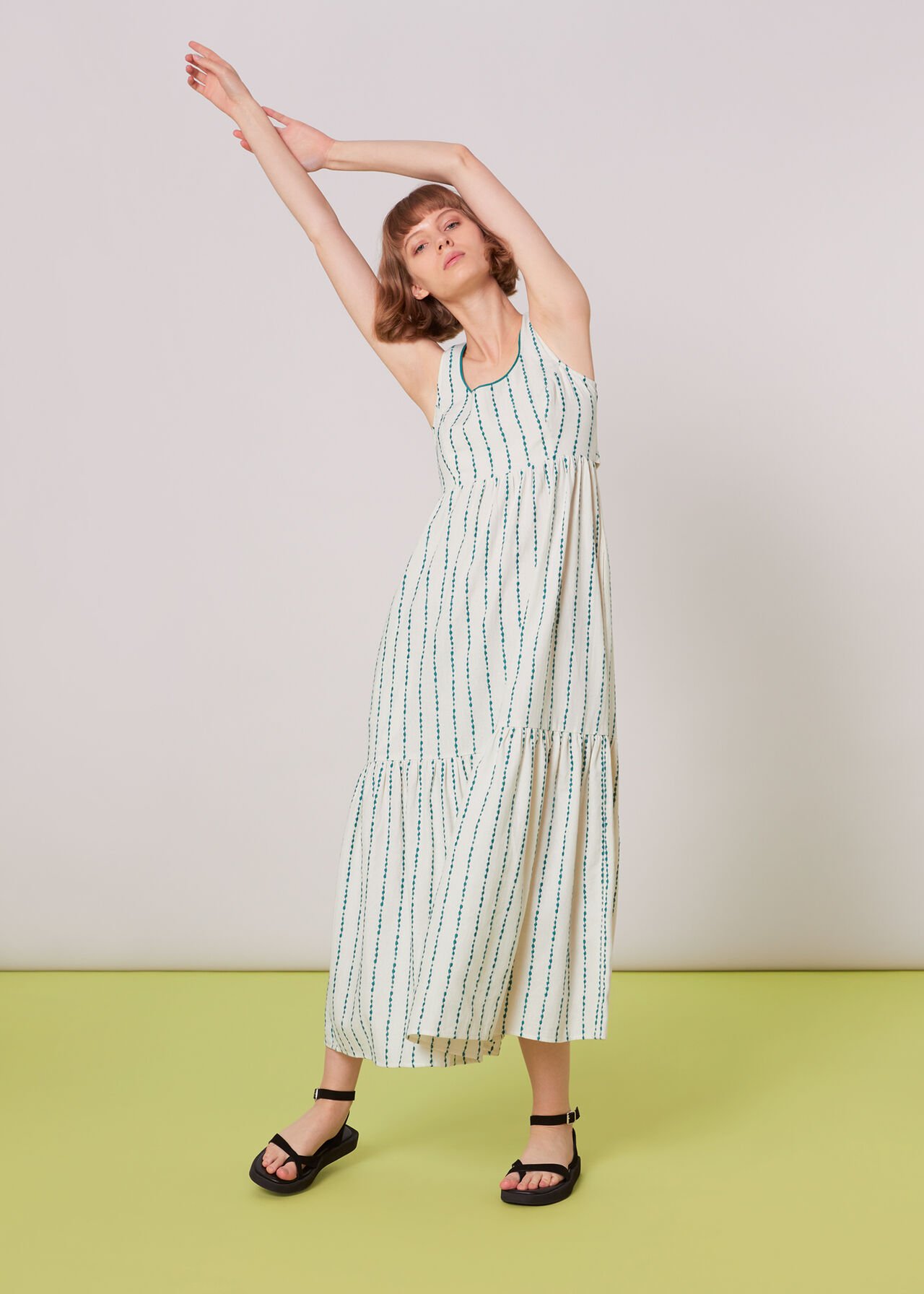 Marin Embroidered Midi Dress