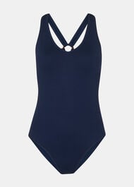 Textured Ring Detail Swimsuit