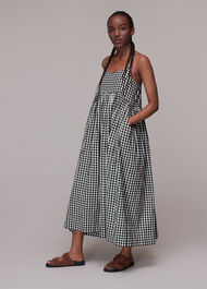 Carmen Gingham Trapeze Dress