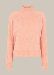 Funnel Neck Flecked Knit