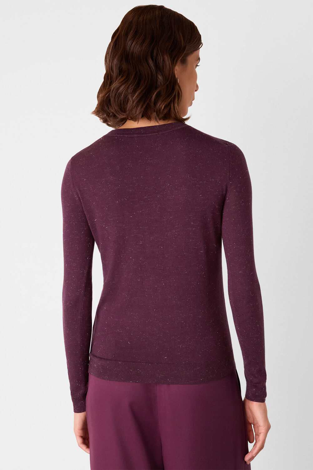 Burgundy Annie Sparkle Crew Neck