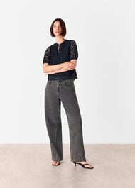 Lace Tie Detail Blouse