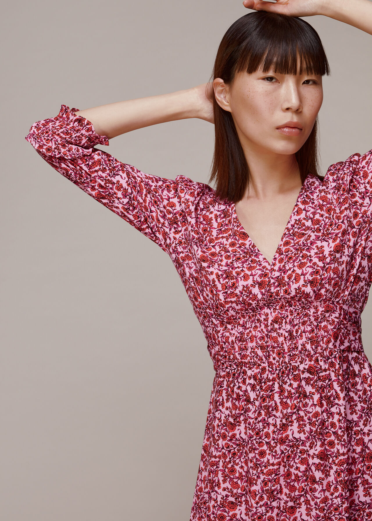 Heath Floral Print Midi Dress