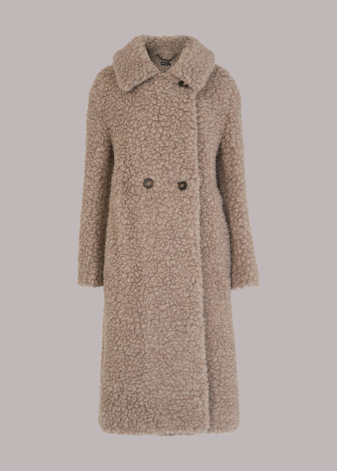 Grey Lottie Teddy Wool Coat WHISTLES