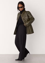 Petite Ponte Wide Leg Trouser