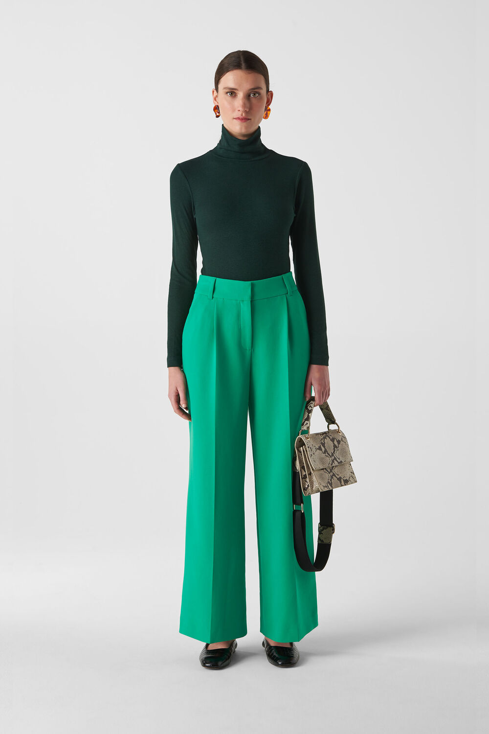 Ash Full Leg Trouser Green