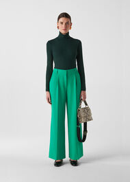 Ash Full Leg Trouser Green