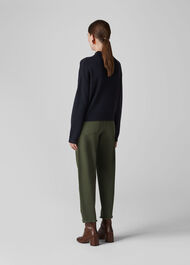 Merino Tie Side Sweater Navy
