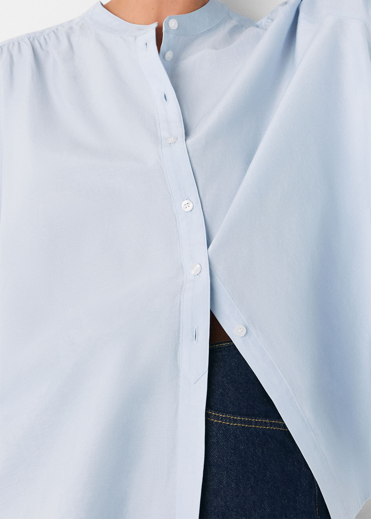 Silk Cotton Trapeze Shirt