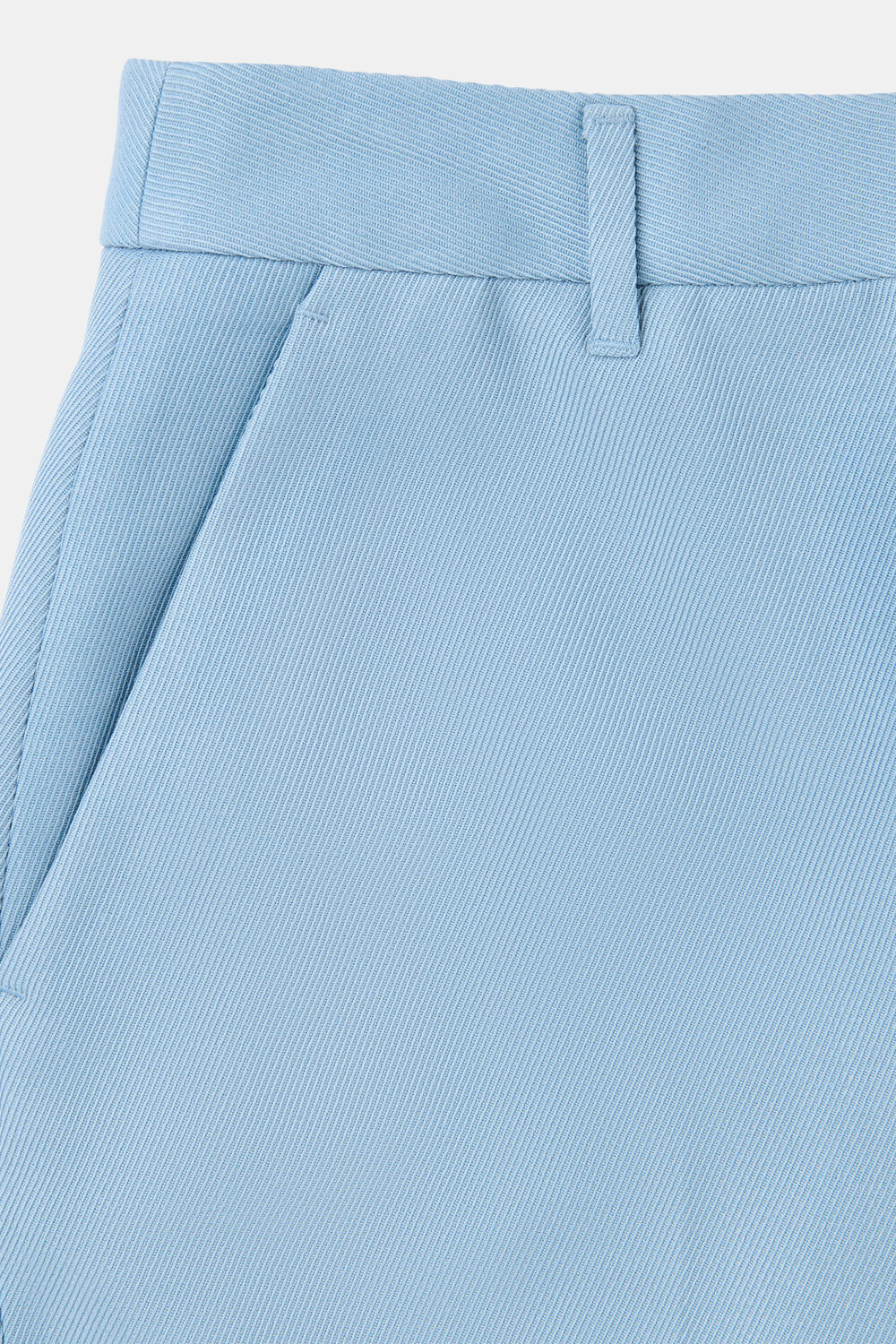 Blue Wool Blend Tailored Trouser